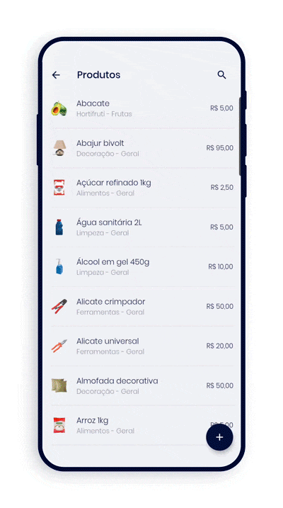 Cadastro automático de produtos